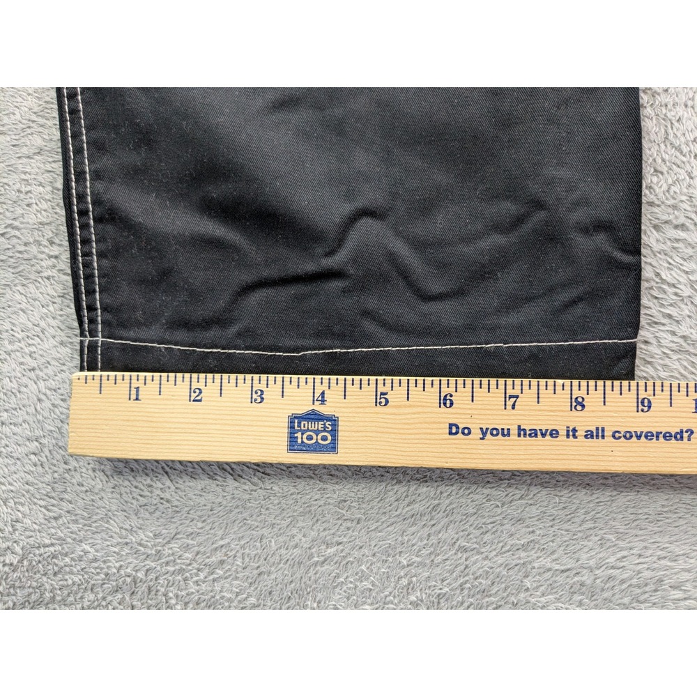 True Religion Mens Jet Black Contrast Stitch Cargo Pants 100335 Size 36 NEW - Picture 9 of 14